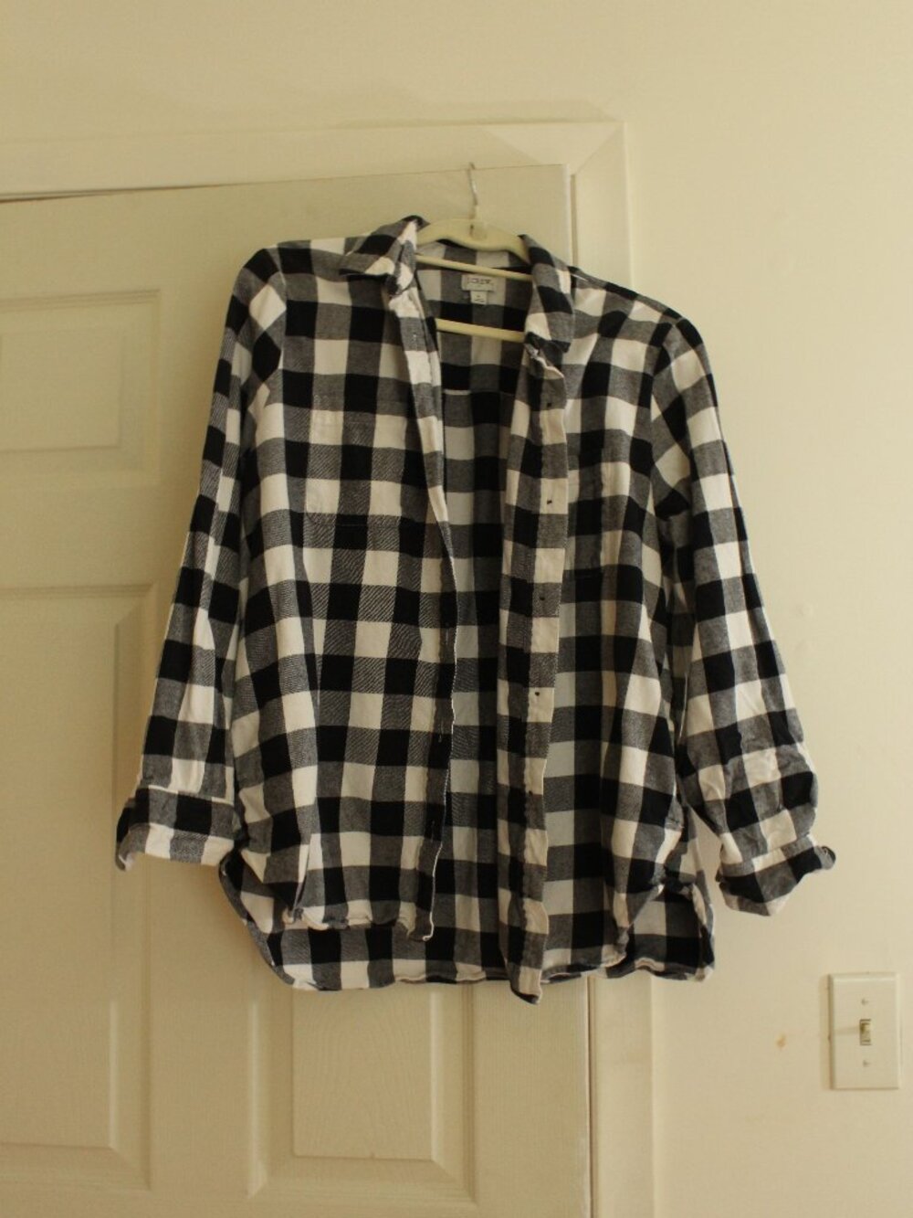 J crew plaid cardigan size L